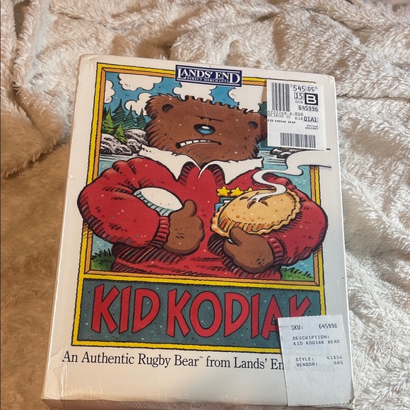 Lands' End Other - Lands' End Kid Kodiak Bear with Red Sweater vintage 1996